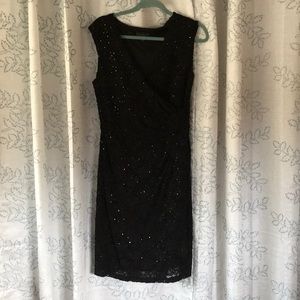 Connected Apparel sequined lace dress.